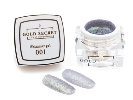 gold secret color&amp;paint gel shimmer 001
