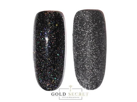 Gold Secret Top Coat Rainbow Glitter