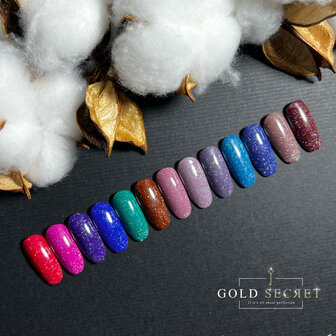 Gold Secret Top Coat Rainbow Glitter
