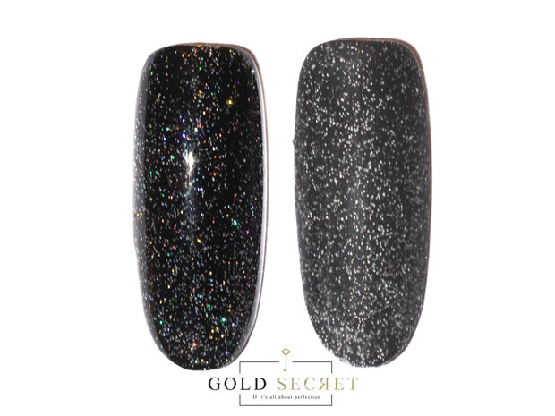 Gold Secret Top Coat Rainbow Glitter